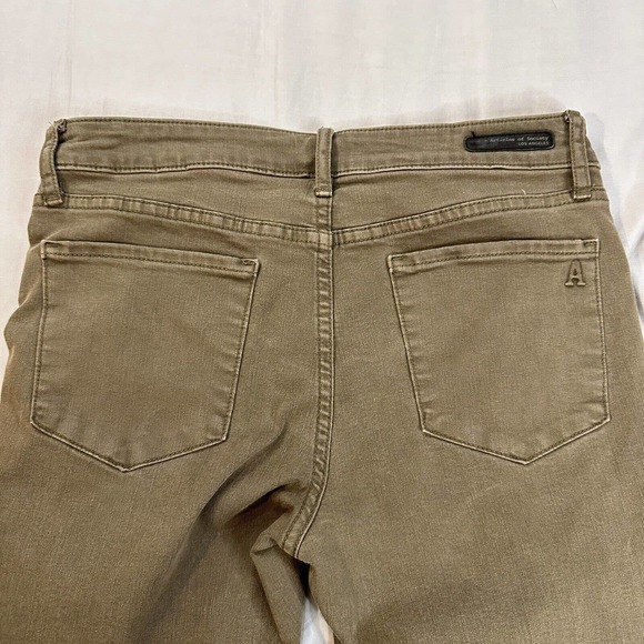 Articles Of Society Jeans Size 28 SARAH SKINNY BLACKMORE Olive Green Denim - Picture 5 of 11